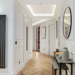 Dileci Parquet Chevron|Voir Tous Les Parquets<ÉCHANTILLON - Parquet massif chêne français, Point de Hongrie , Chevron taille 600x120x15 mm, Teinte bois naturel -