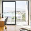 3 in 1 Baie Vitrée Coulissante<Châssis coulissant en aluminium 4 ventaux SMARTIA 350 (L.:4000mm x H.:2400mm) Noir RAL 9005