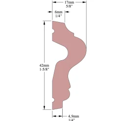 Cimaises Et Plus Moulure<Cimaise , Moulure M01 - 4x1,5x200cm (h x p x L) - moulure décorative polyuréthane