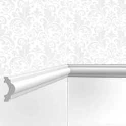 Cimaises Et Plus Cimaise , Moulure M04 - 4x2x200cm (h x p x L) - moulure décorative polyuréthane- Moulure