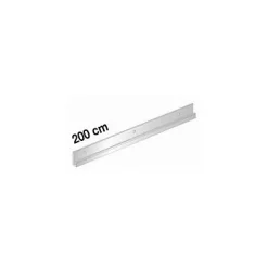 Le Crochet X Cimaise décorative en aluminium argenté 2m.- Moulure