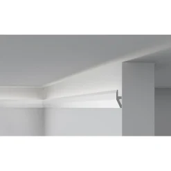 Decoflair Moulure Et Rosace De Plafond<CL13 Profilé pour éclairage Polystyrène HD 55 x 18 x 2000 - 1 pièce