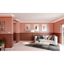 Decoflair Moulure Et Rosace De Plafond<CL13 Profilé pour éclairage Polystyrène HD 55 x 18 x 2000 - 1 pièce