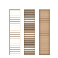 Foge Claustra Intérieur<Claustra persienne réglable Jersey coloris chêne de Saragosse 250X60X1.2 cm