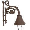 La Grande Prairie Poignée De Porte Extérieure<Cloche carillon en fonte 18x11x23cm