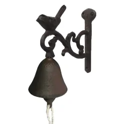 La Grande Prairie Poignée De Porte Extérieure<Clochette oiseau fonte 14x8x16cm
