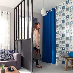 Geom Cloison Amovible<Cloison amovible 3-en-1 esprit atelier Axioma noire H.250 x l.80 cm