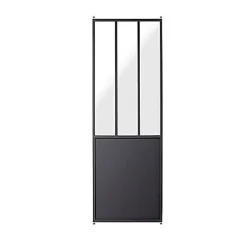 Geom Cloison Amovible<Cloison amovible 3-en-1 esprit atelier Axioma noire H.250 x l.80 cm