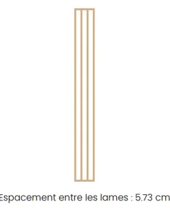 Ad Lyon Groupe Cloison bois claustra chene - Lames droites - H254cm x L30cm x P7cm- Cloison Amovible