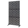 Casa.Pro Cloison Amovible<Cloison de séparation Aaskis acier 200 x 100 x 50 cm noir