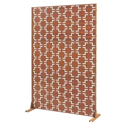 Casa.Pro Cloison Amovible<Cloison de séparation Basciano pour extérieur et intérieur acier galvanisé 180 x 120 x 40 cm rouille