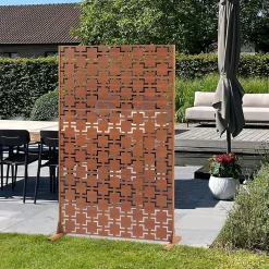 Casa.Pro Cloison Amovible<Cloison de séparation Basciano pour extérieur et intérieur acier galvanisé 180 x 120 x 40 cm rouille