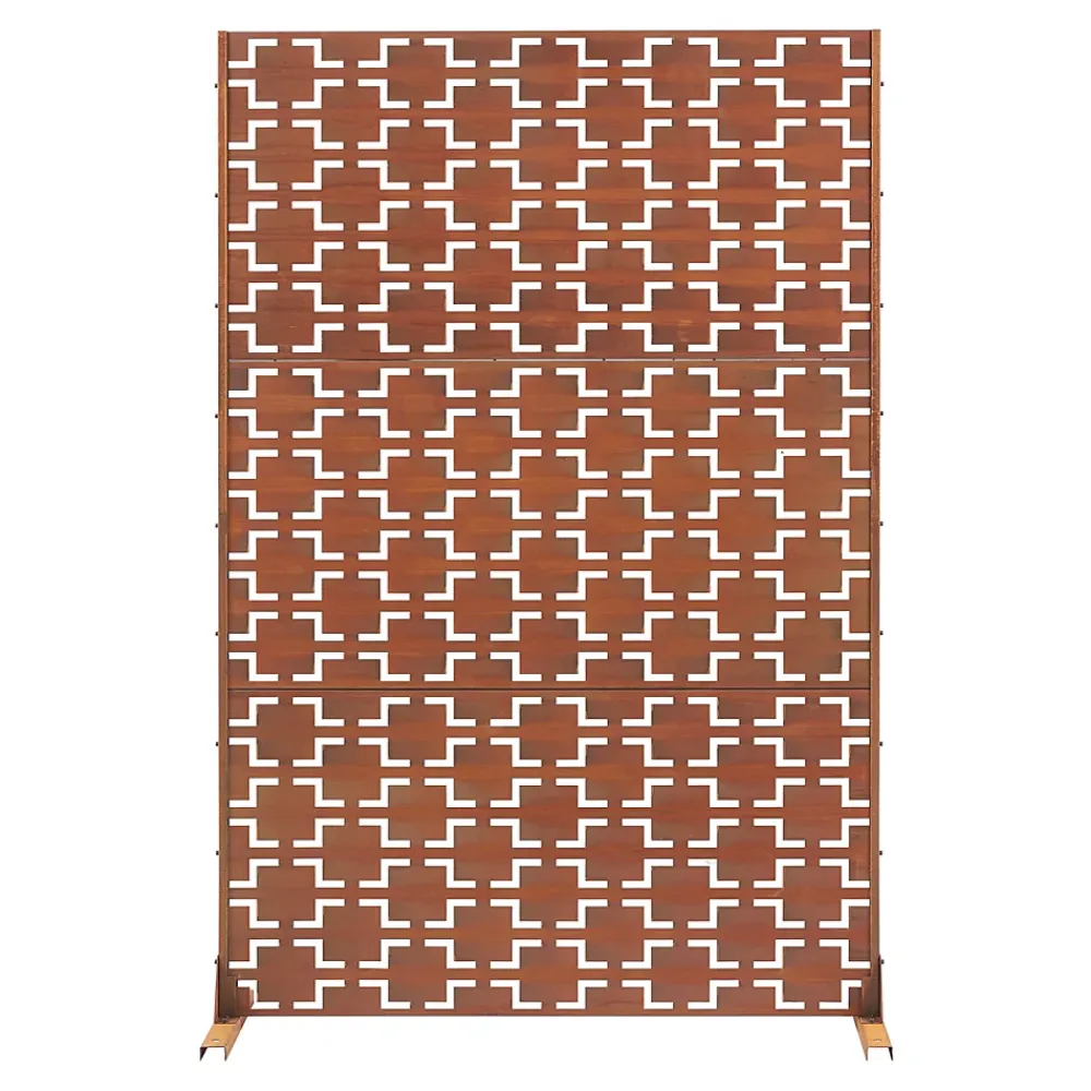 Casa.Pro Cloison Amovible<Cloison de séparation Basciano pour extérieur et intérieur acier galvanisé 180 x 120 x 40 cm rouille