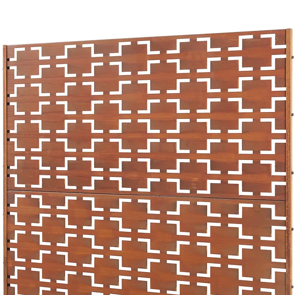 Casa.Pro Cloison Amovible<Cloison de séparation Basciano pour extérieur et intérieur acier galvanisé 180 x 120 x 40 cm rouille
