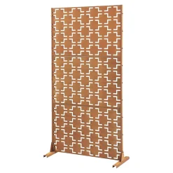Casa.Pro Cloison Amovible<Cloison de séparation Basciano pour extérieur et intérieur acier galvanisé 180 x 90 x 40 cm rouille
