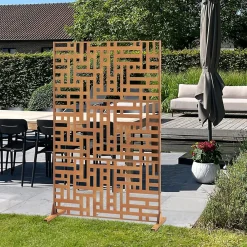 Casa.Pro Cloison Amovible<Cloison de séparation Bernalda pour extérieur et intérieur acier galvanisé 180 x 120 x 40 cm noir