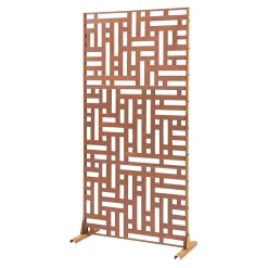 Casa.Pro Cloison Amovible<Cloison de séparation Bernalda pour extérieur et intérieur acier galvanisé 180 x 90 x 40 cm rouille