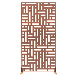 Casa.Pro Cloison Amovible<Cloison de séparation Bernalda pour extérieur et intérieur acier galvanisé 180 x 90 x 40 cm rouille
