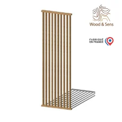 Wood&Sens Cloison de séparation claustra droit chêne, H.2,54 m x l.80 cm, P.7,5 cm- Cloison Amovible