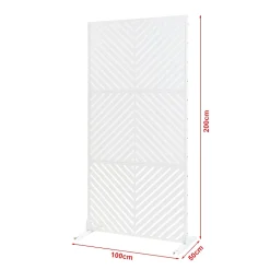 Casa.Pro Cloison de séparation Kekan acier 200 x 100 x 50 cm blanc- Cloison Amovible