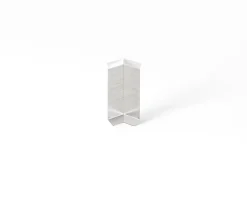 Ilcom Coin intérieur pour plinthe FLI Argent satiné - 30mm x 80 mm x 0,65 ep.- Moulure