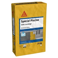 Sika Colle à carrelage extérieur Ceram Piscine 25 kg- Colle Carrelage Sol