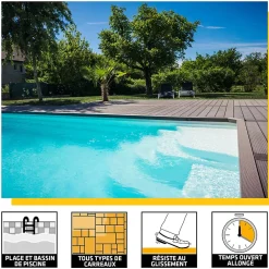 Sika Colle à carrelage extérieur Ceram Piscine 25 kg- Colle Carrelage Sol