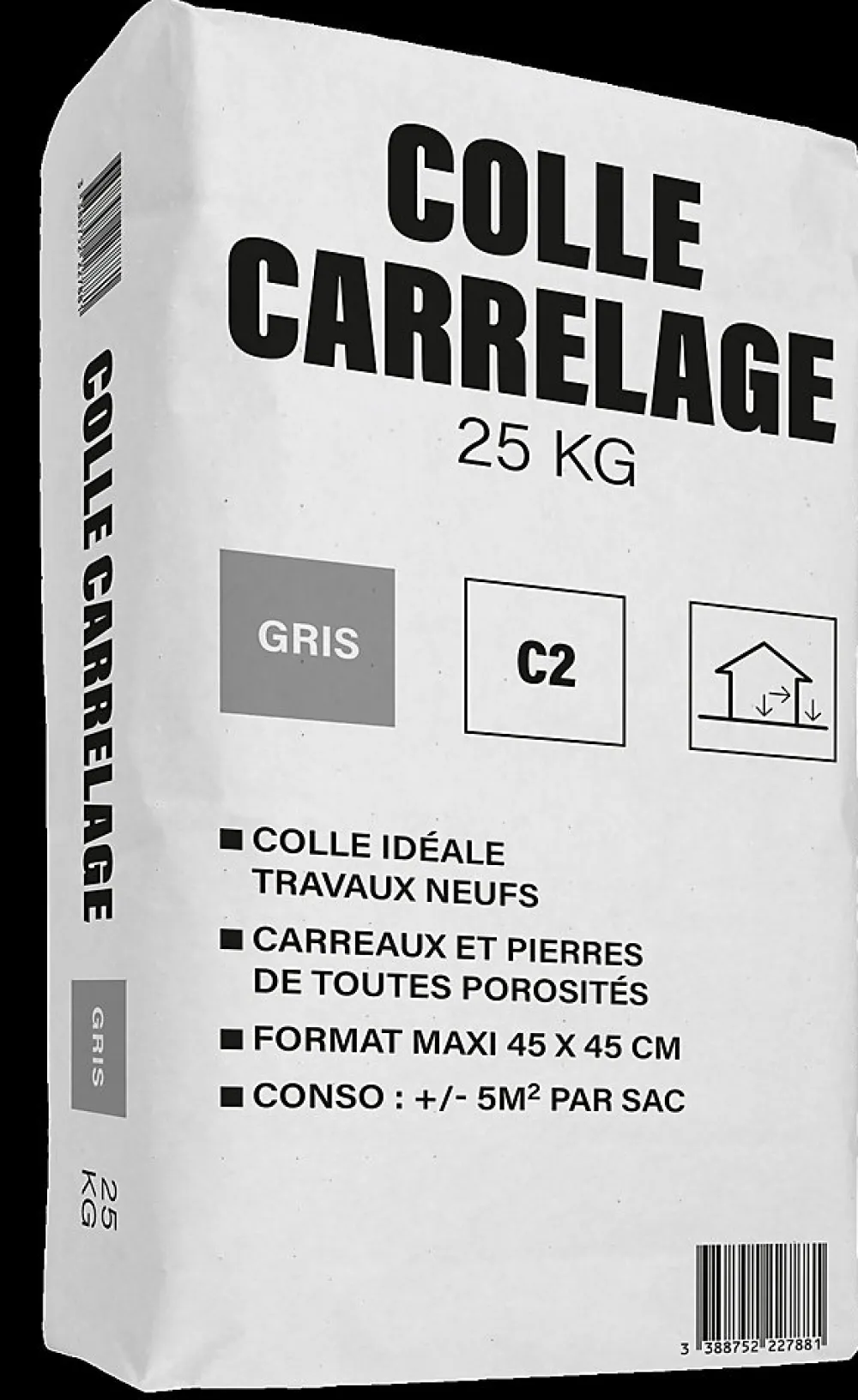 Weber Saint-Gobain Colle Carrelage Sol<Colle carrelage C2 carreaux et pierres toutes porosités sac de 25 KG
