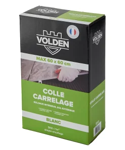 Volden Colle carrelage sol int/ext et mur intérieur blanc C2E 5kg- Colle Carrelage Sol|Colle Carrelage Mural