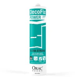 Colle Decofix Power FDP700 Orac Decor - Fixation ultra fort panneau, corniche, moulures, plinthes - 290ml A l'unité- Panneau Mural Décoratif