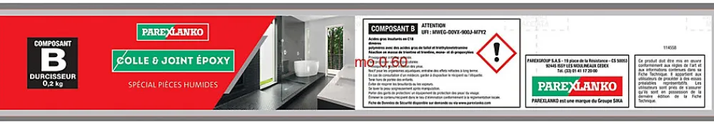 Parexlanko Colle Carrelage Sol|Colle Carrelage Mural<Colle et joint Epoxy spécial pièces humides Gris foncé 3 kg