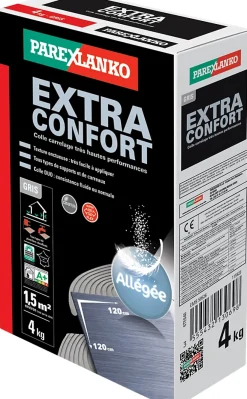 Parexlanko Colle extra confort 4 kg mur et sol- Colle Carrelage Sol|Colle Carrelage Mural