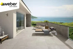 Weber Saint-Gobain Colle fibrée terrasse balcon gris Weber 25kg- Colle Carrelage Sol