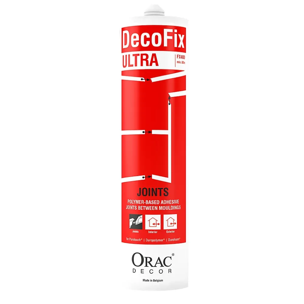 Orac Decor Colle Joint Decofix Ultra FX400 - Joint blanc base polymère pour joint entre profil A l'unité- Panneau Mural Décoratif