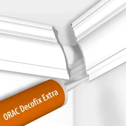 Orac Decor Colle Joint Decofix Ultra FX400 - Joint blanc base polymère pour joint entre profil A l'unité- Panneau Mural Décoratif