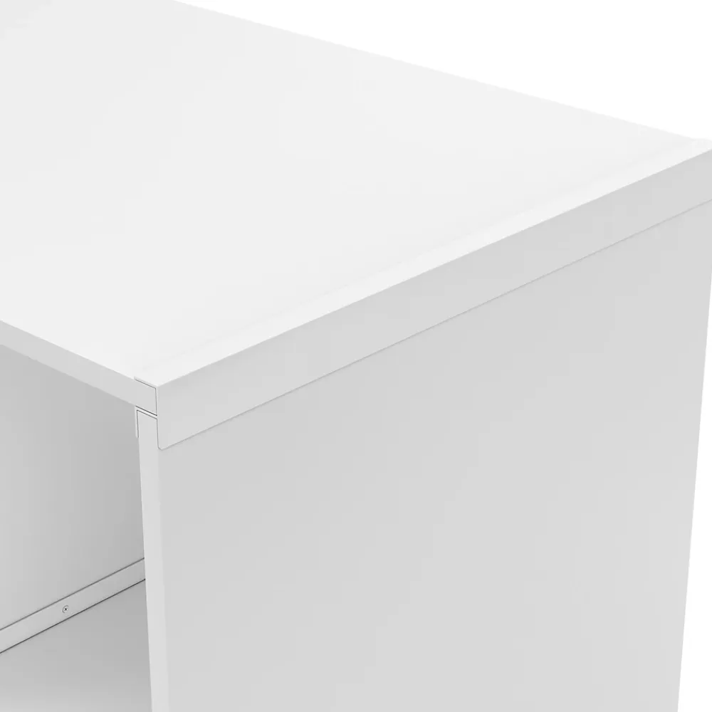 GoodHome Tablette Bois Et Mélaminé<Connecteur angle marlow blanc 600mm