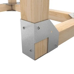 GoodHome Connecteur métal Elvet 2 tasseaux 38 mm- Bois De Charpente