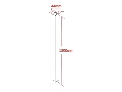 Vente-unique Connecteur pour verrière double - H130 cm - Blanc - TOLLESON- Verrière