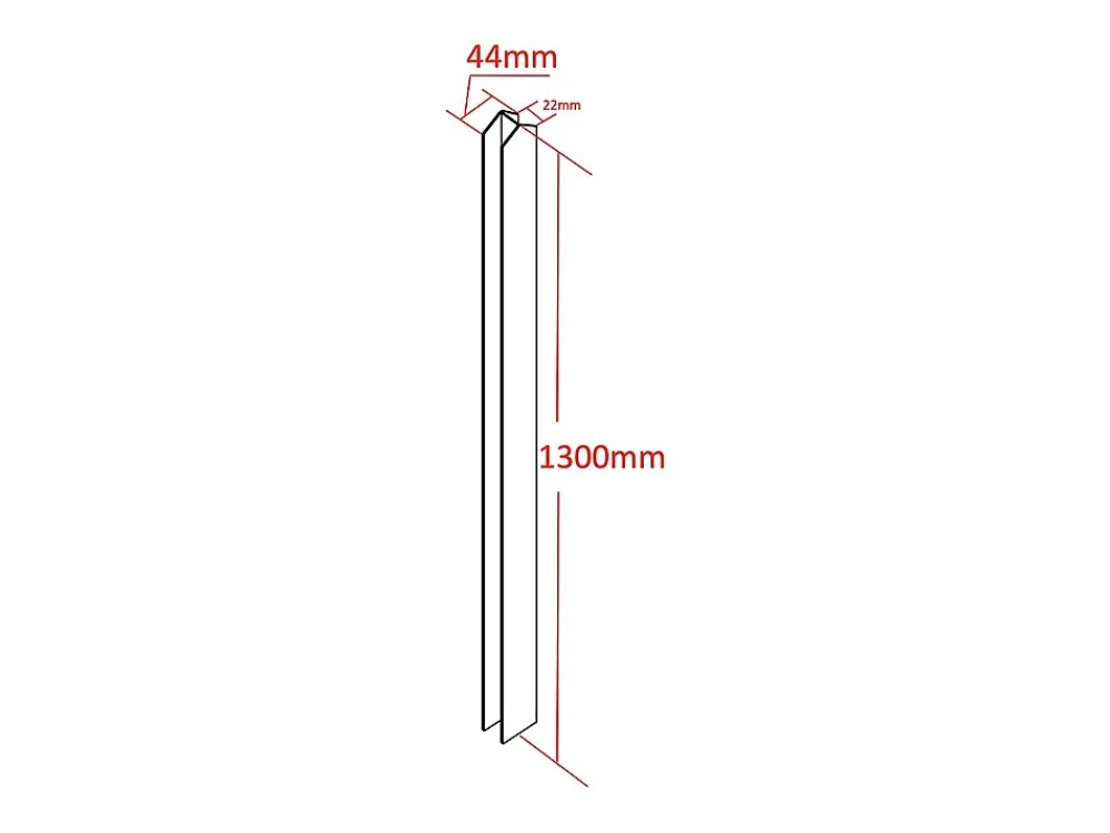 Vente-unique Connecteur pour verrière double - H130 cm - Blanc - TOLLESON- Verrière