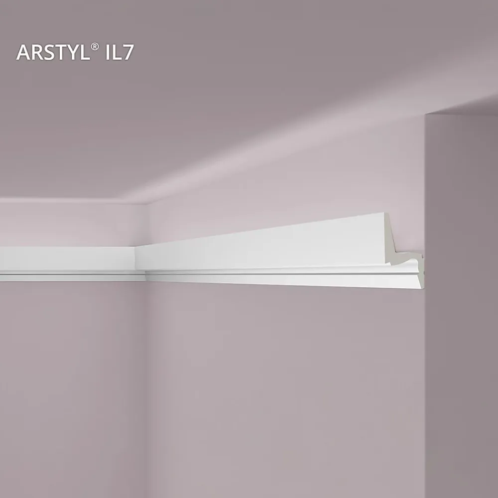 Noel & Marquet Corniche NMC ARSTYL IL7 MEMORY Moulure décorative Corniche de plafond Éclairage indirect- Moulure Et Rosace De Plafond