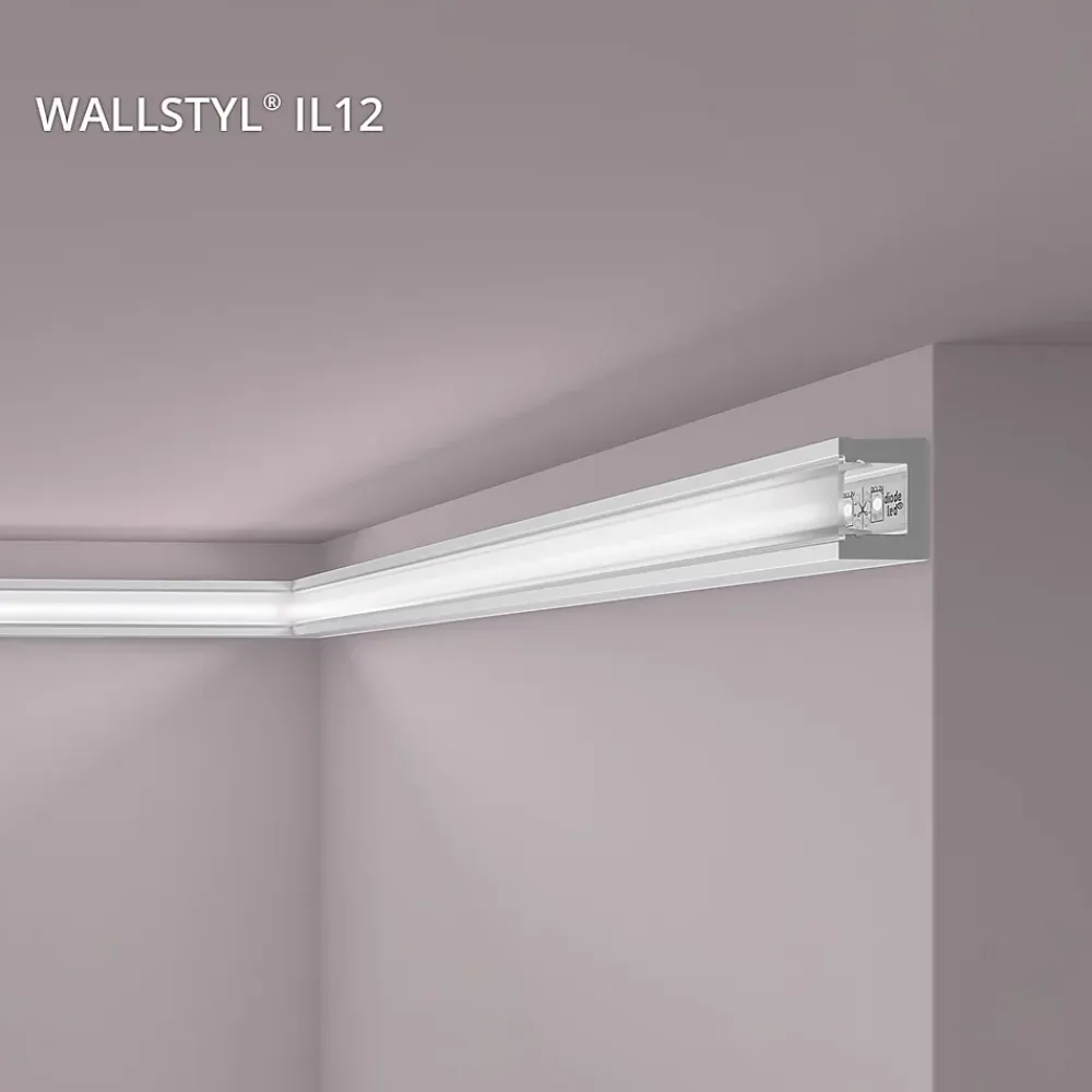 Noel & Marquet Corniche NMC WALLSTYL IL12 Moulure décorative Corniche de plafond Éclairage indirect- Moulure Et Rosace De Plafond