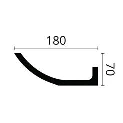 Noel & Marquet Moulure Et Rosace De Plafond<Corniche NMC WALLSTYL WT4 Moulure décorative Corniche de plafond Éclairage indirect