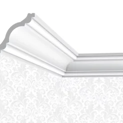 Cimaises Et Plus Corniche plafond C08 - 8x8x200cm (h x p x L) - moulure décorative polyuréthane- Moulure Et Rosace De Plafond