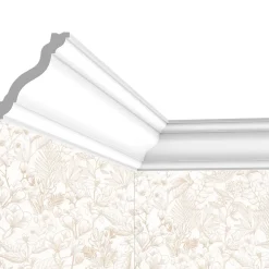 Cimaises Et Plus Moulure Et Rosace De Plafond<Corniche Plafond C19 - 7x6x200cm (h x p x L) - moulure décorative polymère