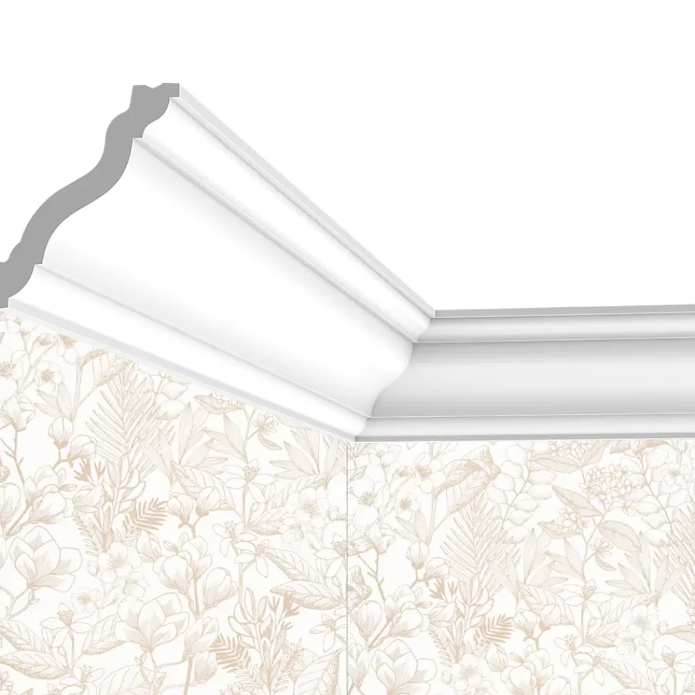 Cimaises Et Plus Moulure Et Rosace De Plafond<Corniche Plafond C19 - 7x6x200cm (h x p x L) - moulure décorative polymère