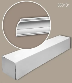 Profhome Corniche 650101 1 carton 14 pièces Moulure décorative- Moulure Et Rosace De Plafond