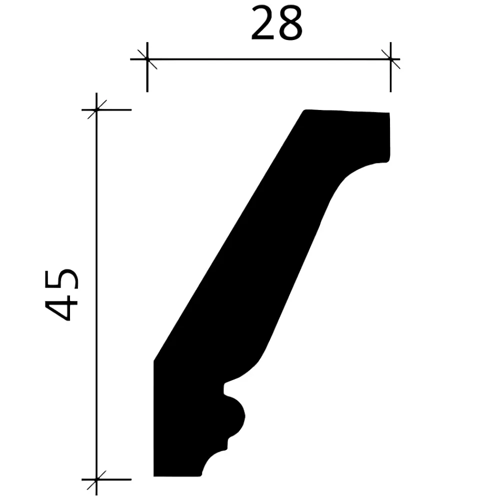 Profhome Corniche 150159 Moulure décorative- Moulure Et Rosace De Plafond