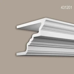 Profhome Corniche 431201 Profil de façade Moulure décorative Moulure décorative- Moulure Et Rosace De Plafond