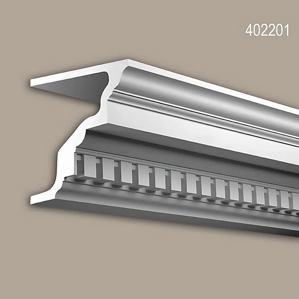 Profhome Corniche 402201 Profil de façade Moulure décorative Moulure décorative- Moulure Et Rosace De Plafond