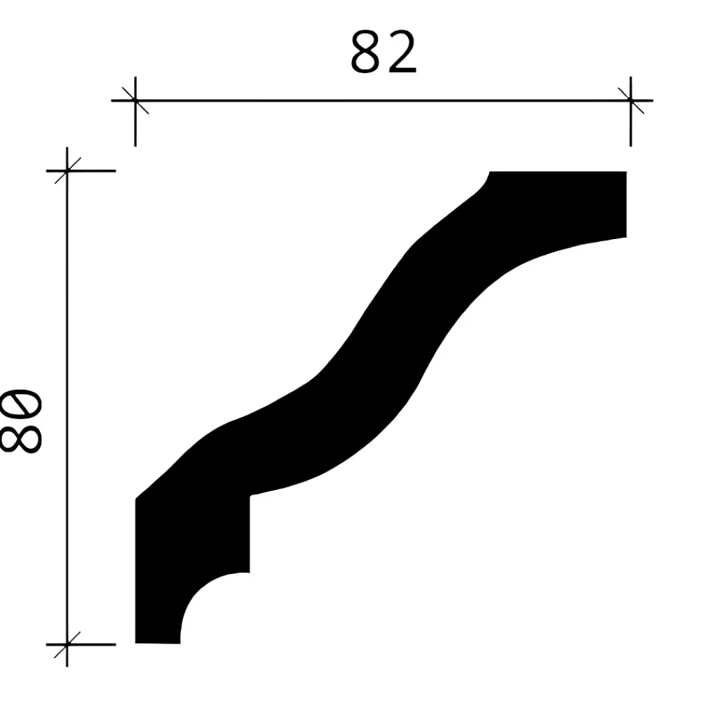 Profhome Moulure Et Rosace De Plafond<Corniche 150144F Moulure décorative flexible
